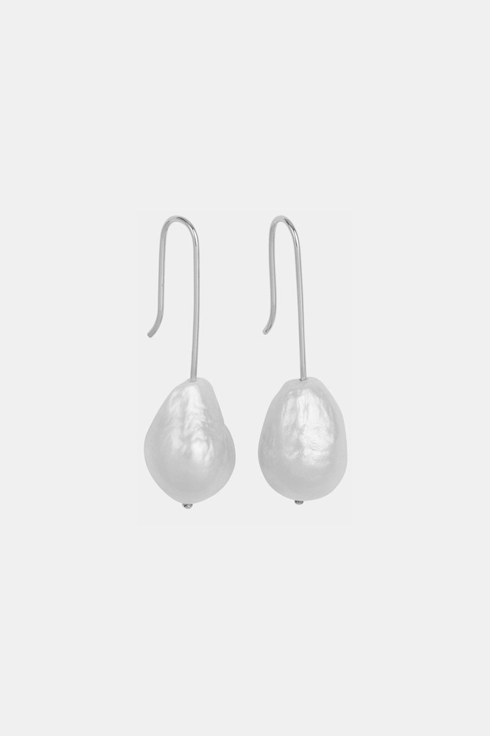 Stella Baroque Pearl Earrings | Silver