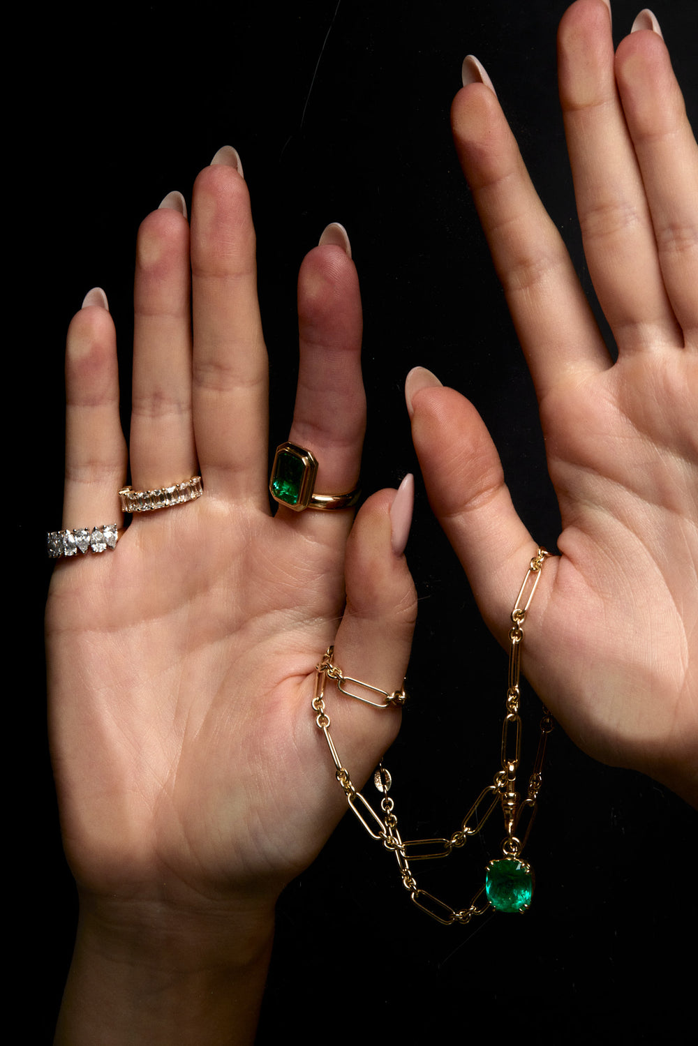 Emerald Bezel Ring | 18K Gold| Natasha Schweitzer