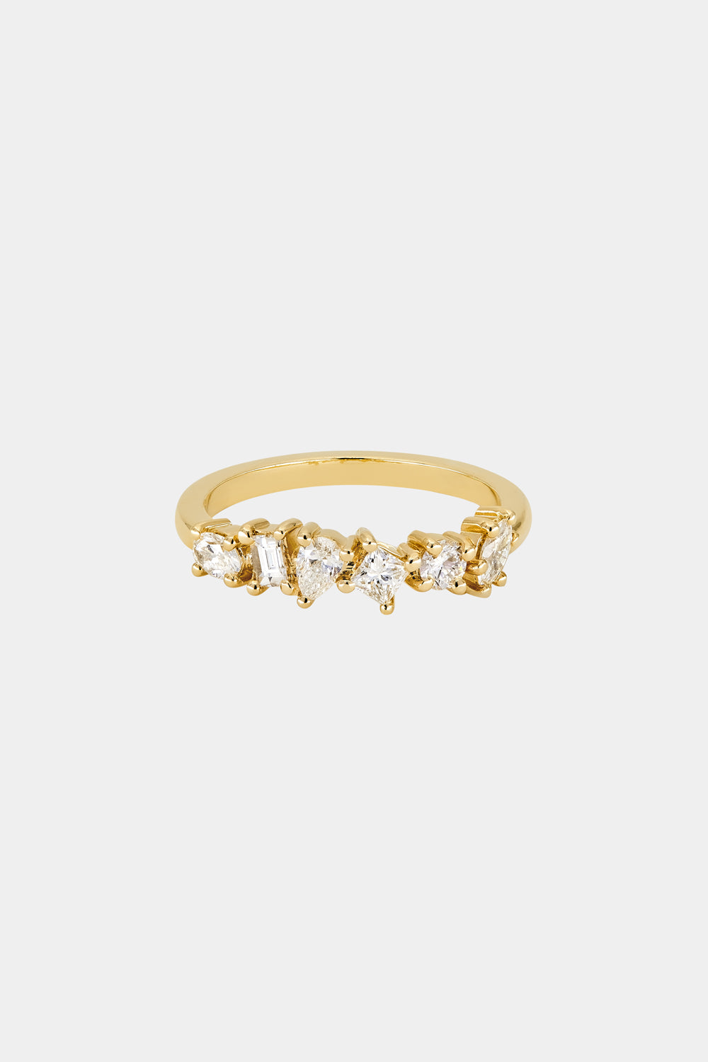 Scattered Diamond Band | 18K Yellow Gold