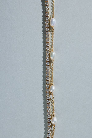 Oval Pearl Bracelet | Silver | Natasha Schweitzer
