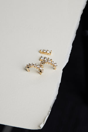 Mini Buttercup Diamond Hoops | Yellow Gold | Natasha Schweitzer