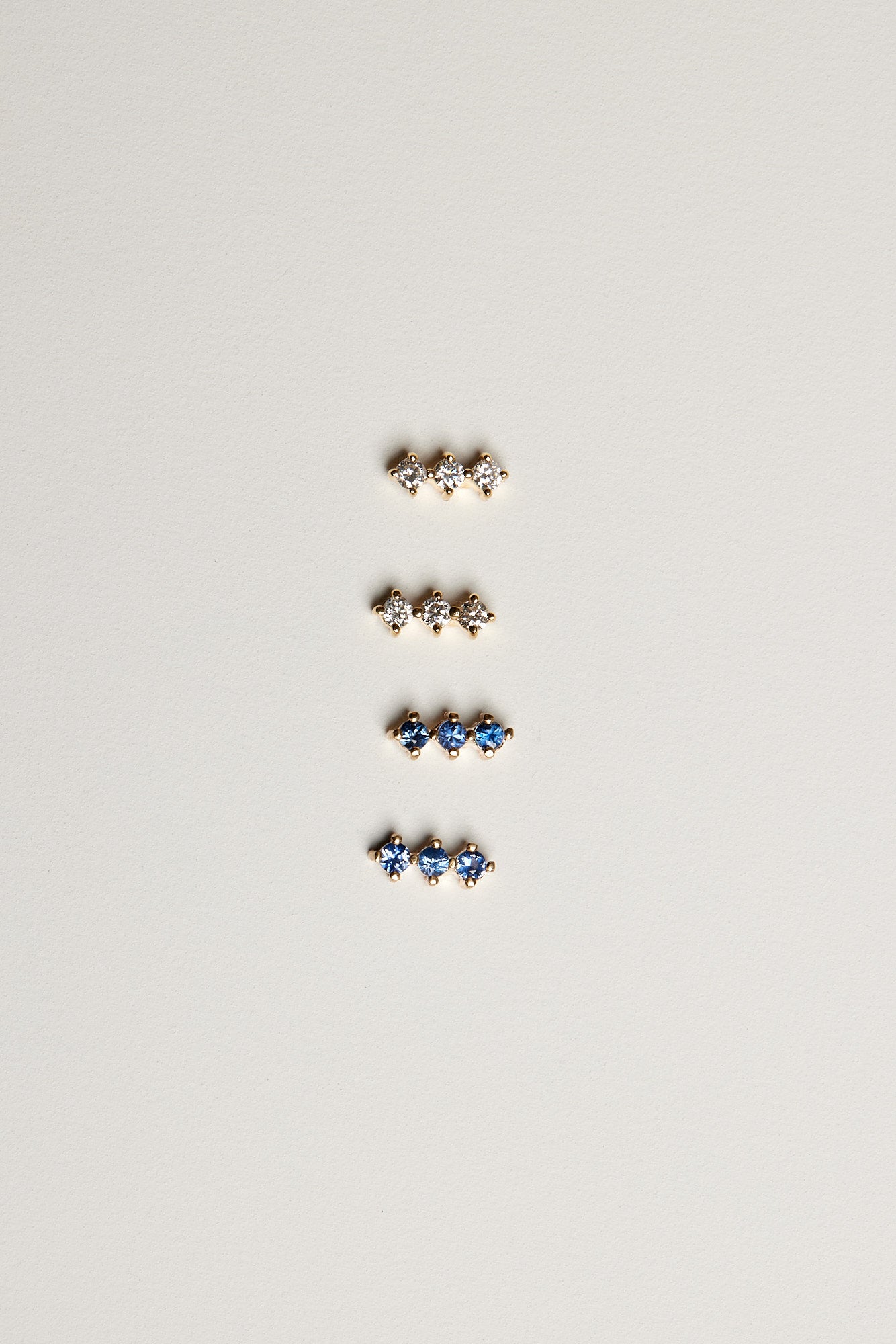 Buttercup Diamond Bar Studs | Yellow Gold| Natasha Schweitzer