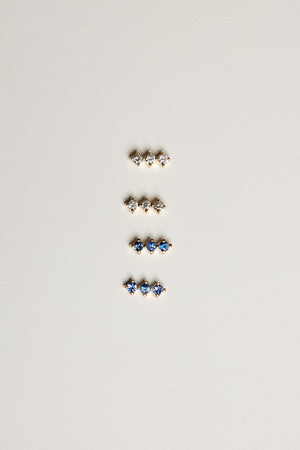 Buttercup Diamond Bar Studs | Yellow Gold | Natasha Schweitzer