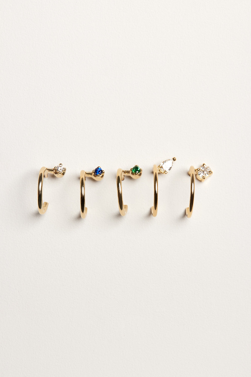 Lara Sapphire Hoop Earrings | 9K Yellow Gold| Natasha Schweitzer