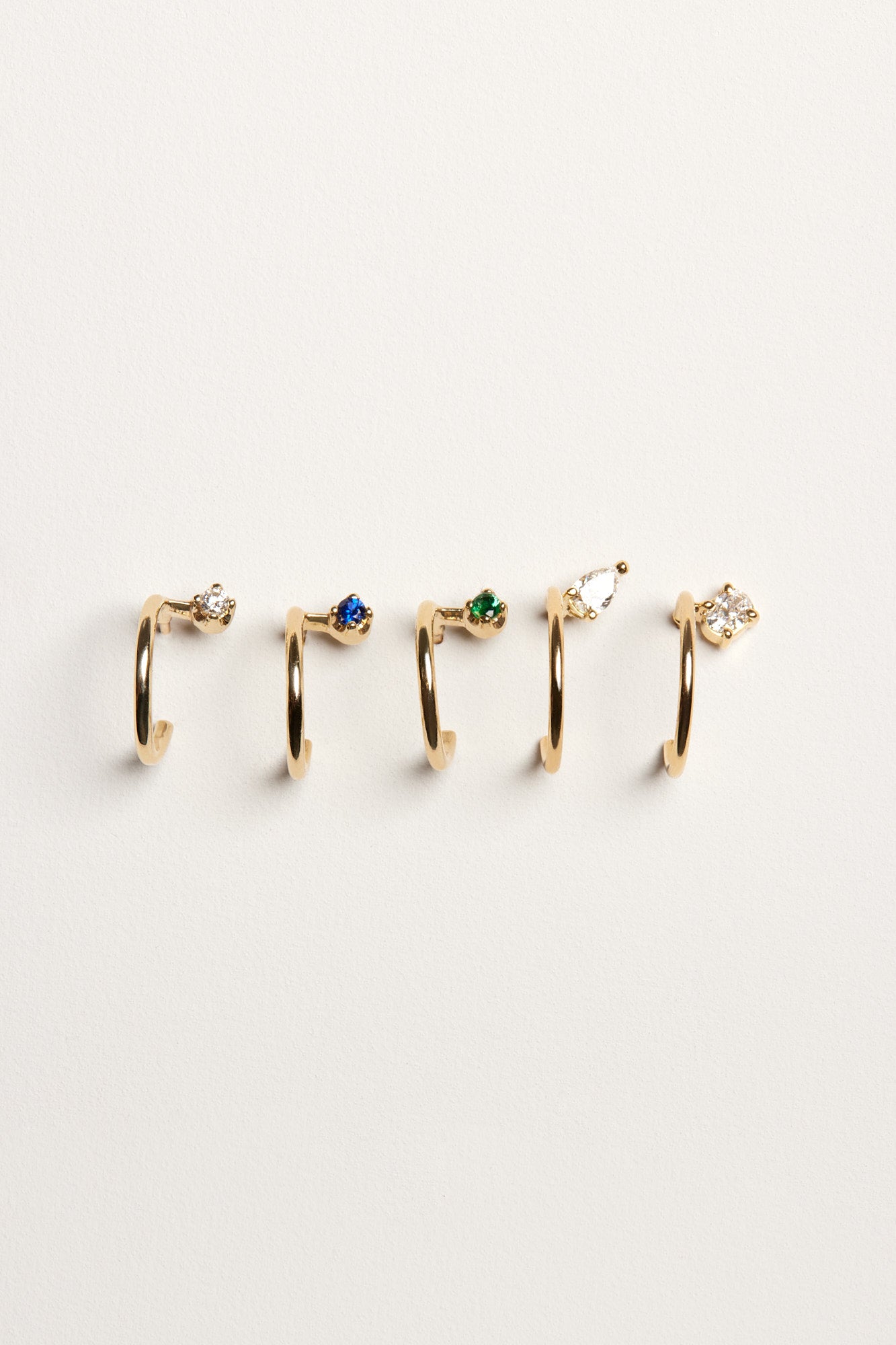 Lara Sapphire Hoop Earrings | 9K Yellow Gold| Natasha Schweitzer