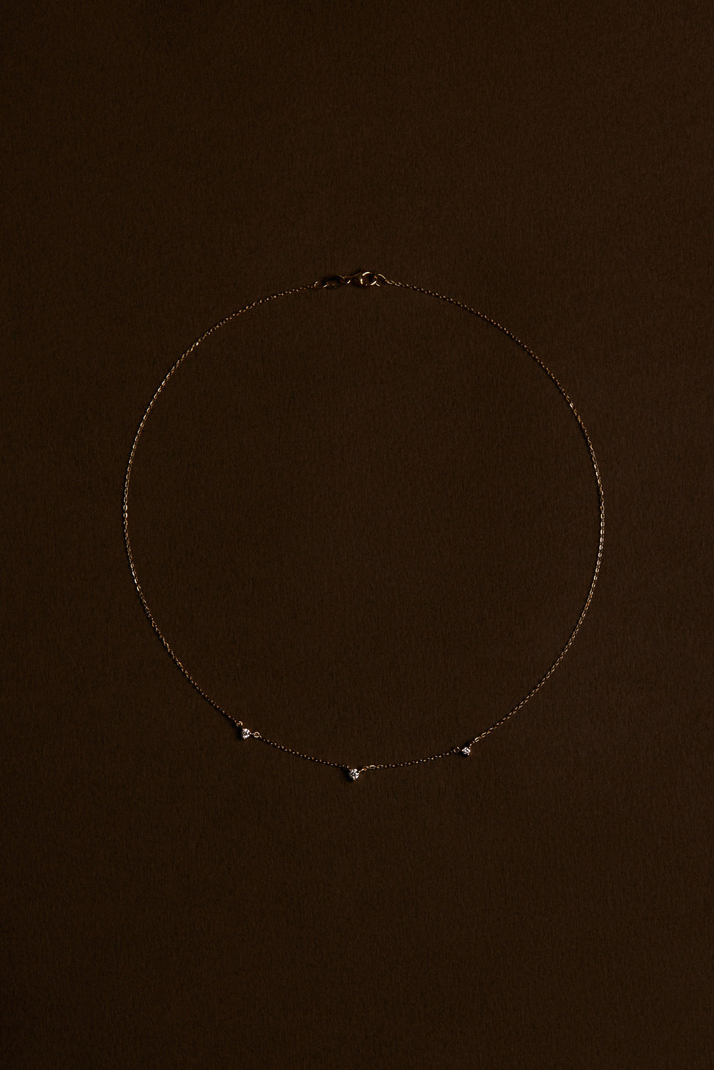 3 Round Diamond Necklace | Yellow Gold| Natasha Schweitzer