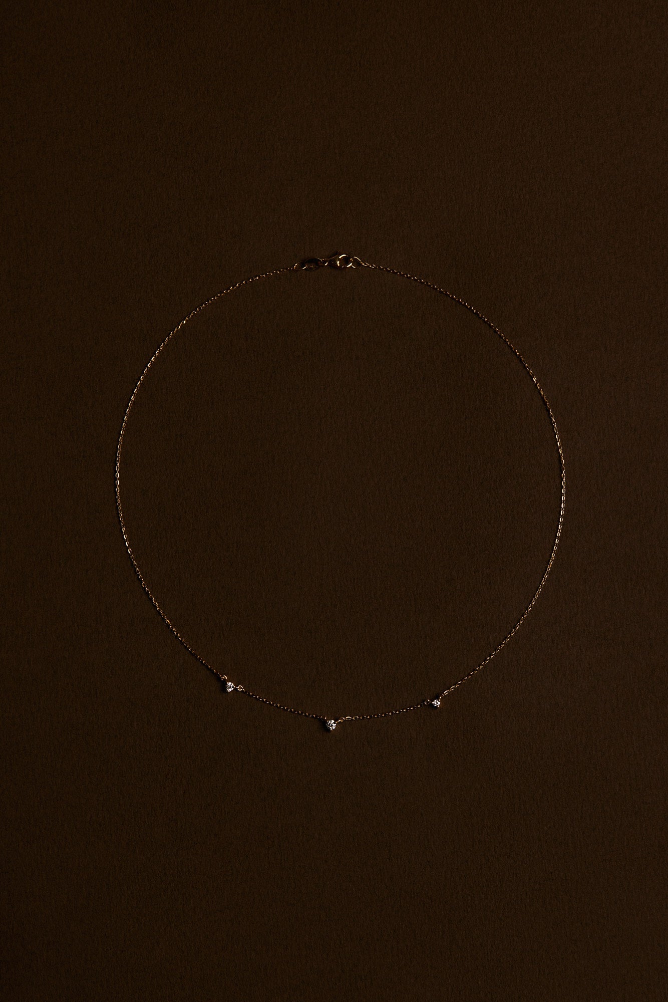 3 Round Diamond Necklace | Yellow Gold| Natasha Schweitzer