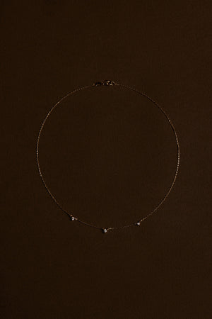 3 Round Diamond Necklace | Yellow Gold | Natasha Schweitzer