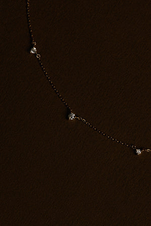 3 Round Diamond Necklace | Yellow Gold | Natasha Schweitzer