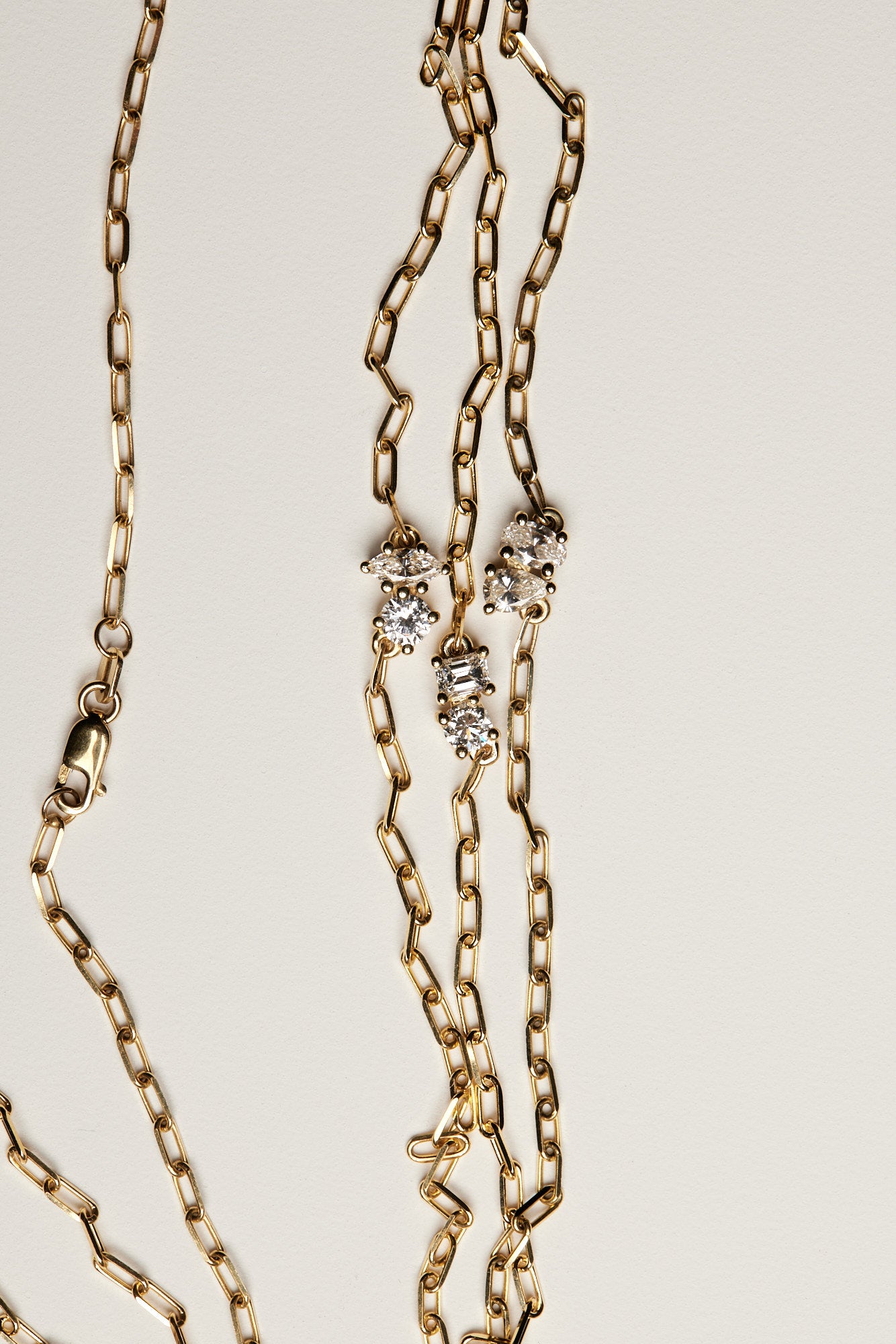 Emerald and Round Diamond Toi Et Moi Necklace | White Gold| Natasha Schweitzer