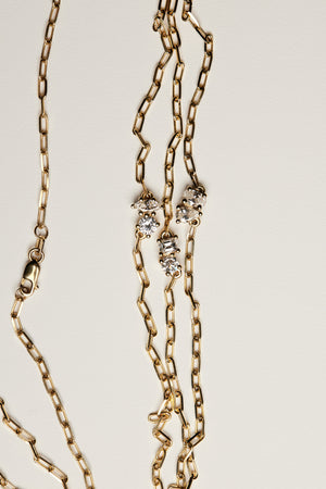 Marquise and Round Diamond Toi Et Moi Necklace | Yellow Gold | Natasha Schweitzer