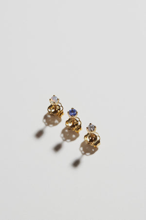 Birthstone Earrings | 9K White Gold | Natasha Schweitzer