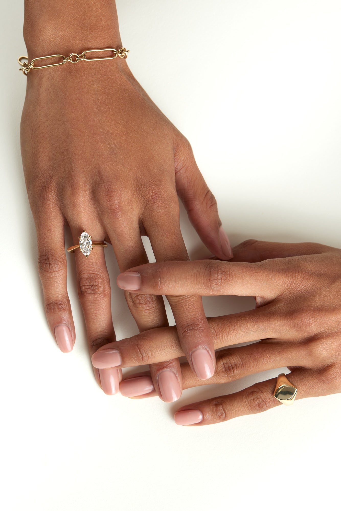 Marquise Signet Ring | Yellow Gold| Natasha Schweitzer
