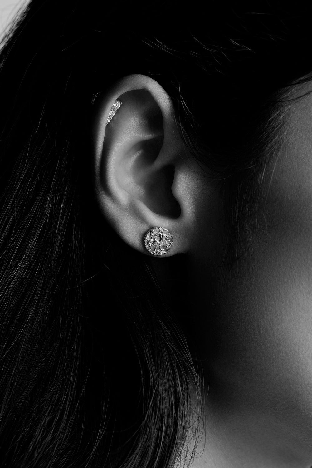 Coin Stud Earrings | Silver| Natasha Schweitzer
