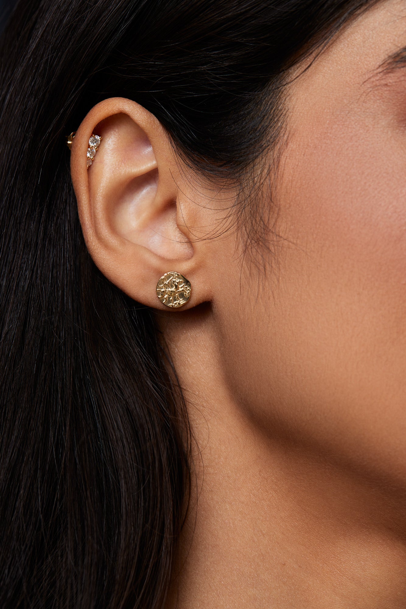 Coin Studs | 9K Yellow Gold| Natasha Schweitzer