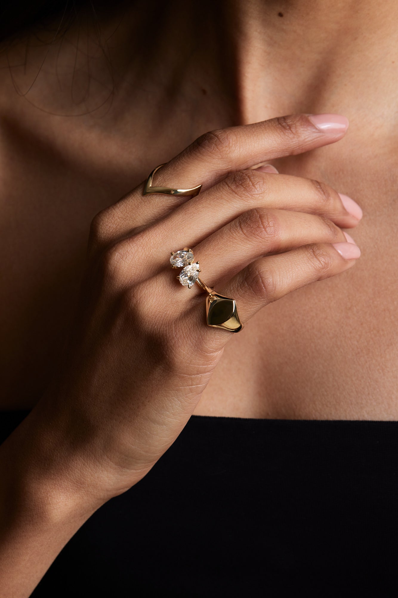 Marquise Signet Ring | Yellow Gold| Natasha Schweitzer