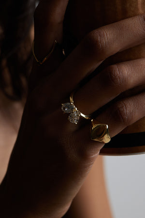 Marquise Signet Ring | Yellow Gold | Natasha Schweitzer