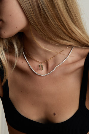 Large Gothic Letter Pendant | 9K Yellow Gold | Natasha Schweitzer