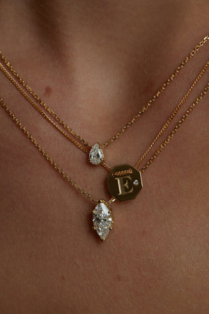 Letter Necklace | 9K White Gold | Natasha Schweitzer