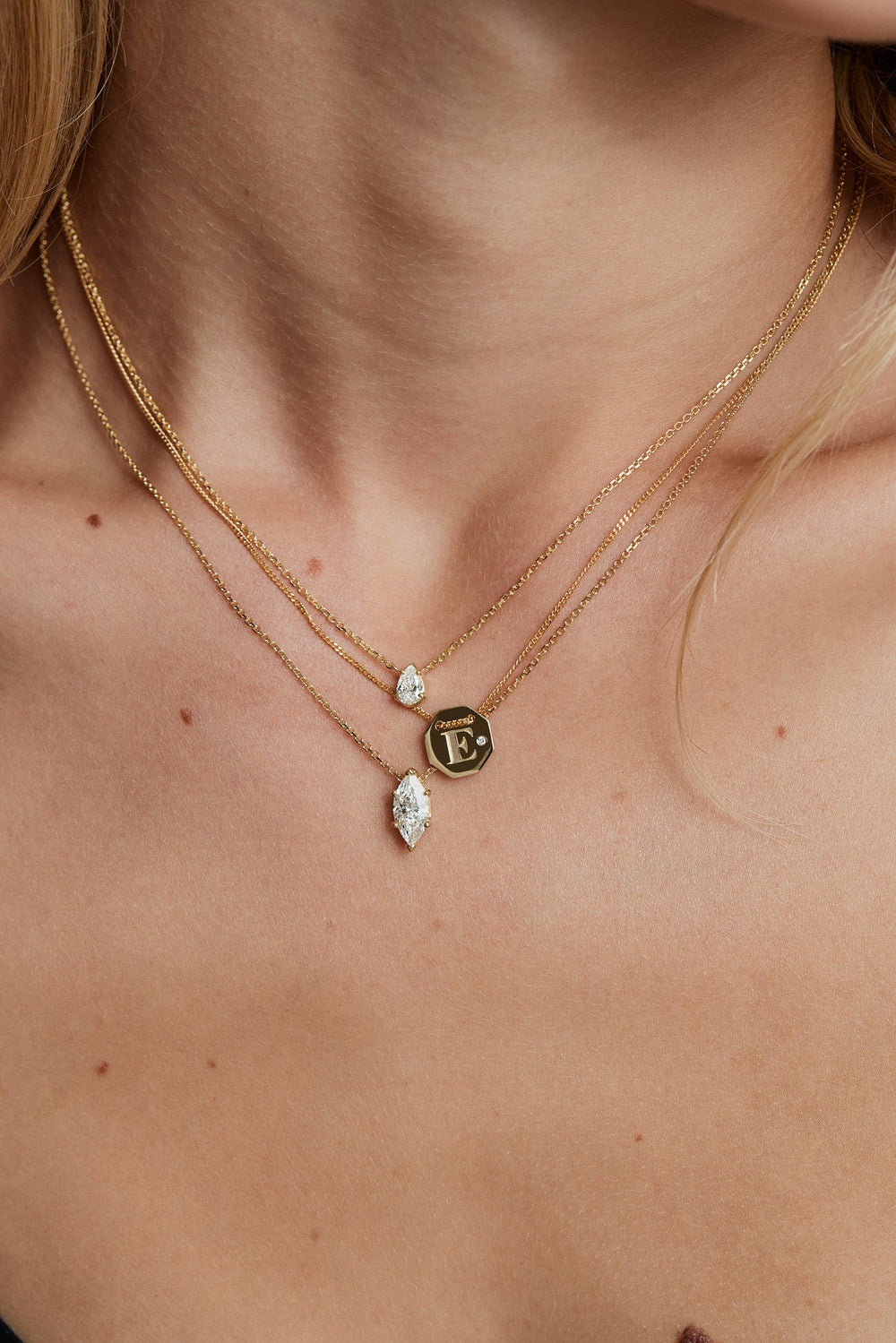 Letter Necklace | 9K White Gold| Natasha Schweitzer