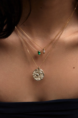 Mini Marquise Diamond Necklace | Yellow Gold | Natasha Schweitzer