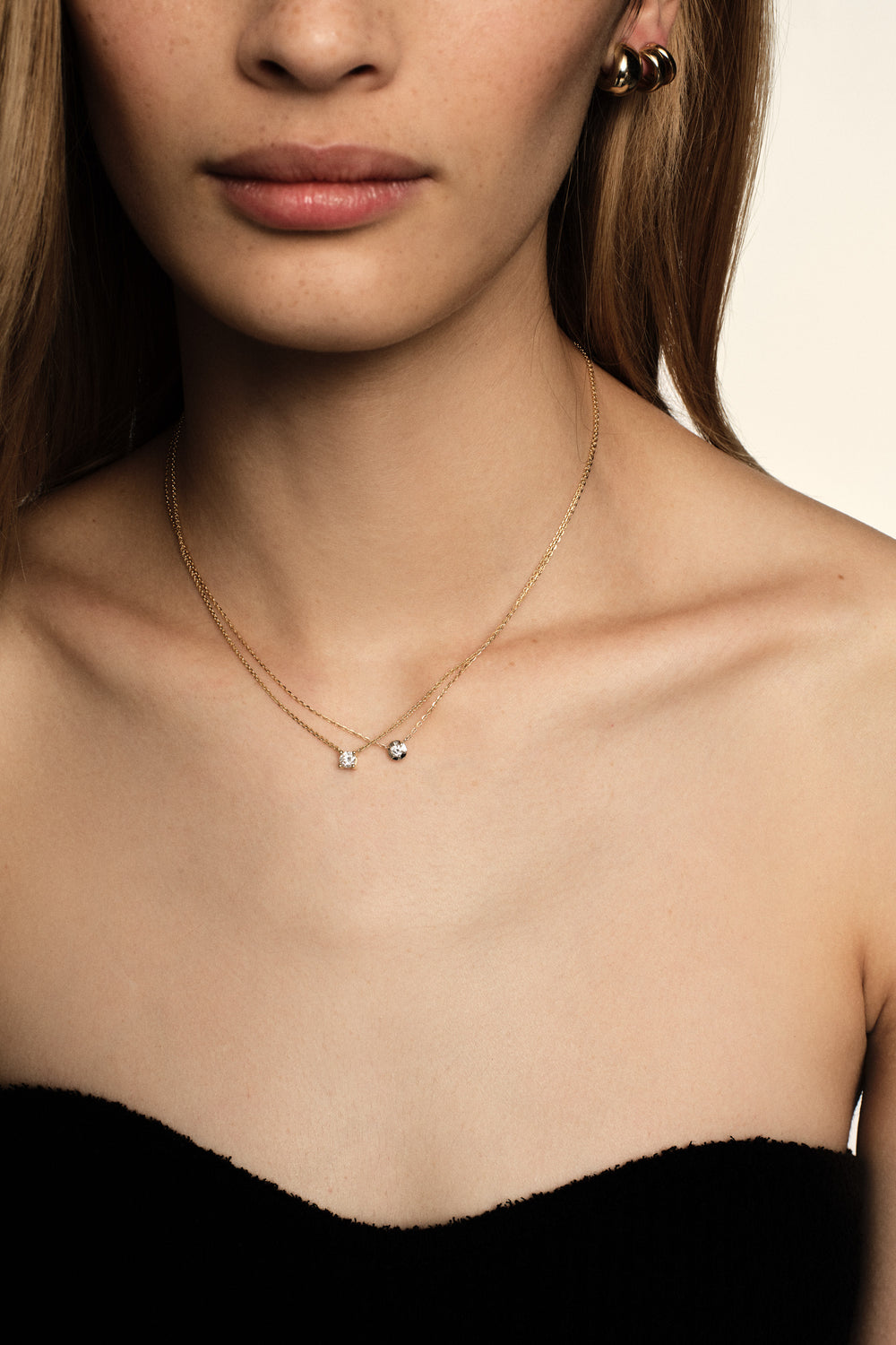 Elsa Diamond Necklace | 9K White Gold