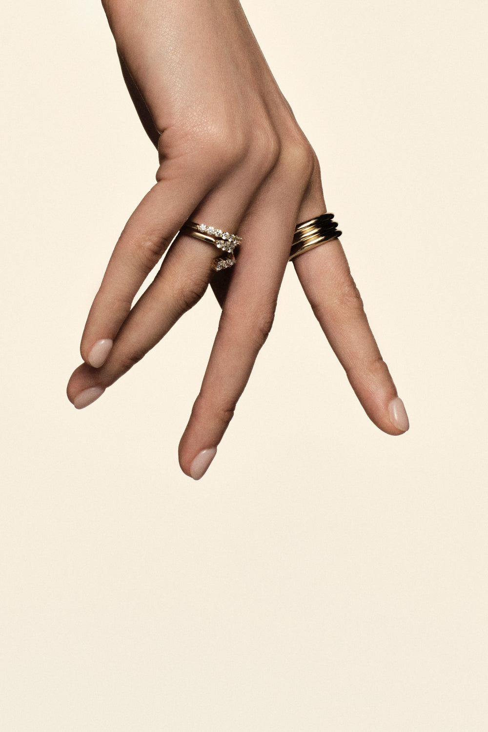 Triple Orielle Ring | Silver or 9K White Gold