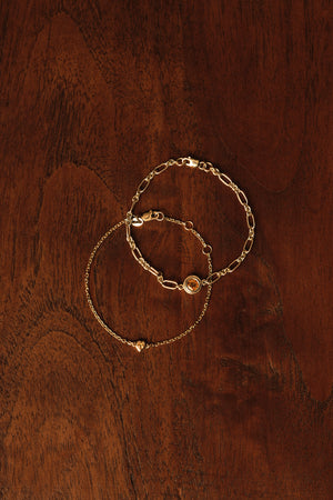 Roma Round Gemstone Bracelet | Yellow Gold, More Options Available | Natasha Schweitzer
