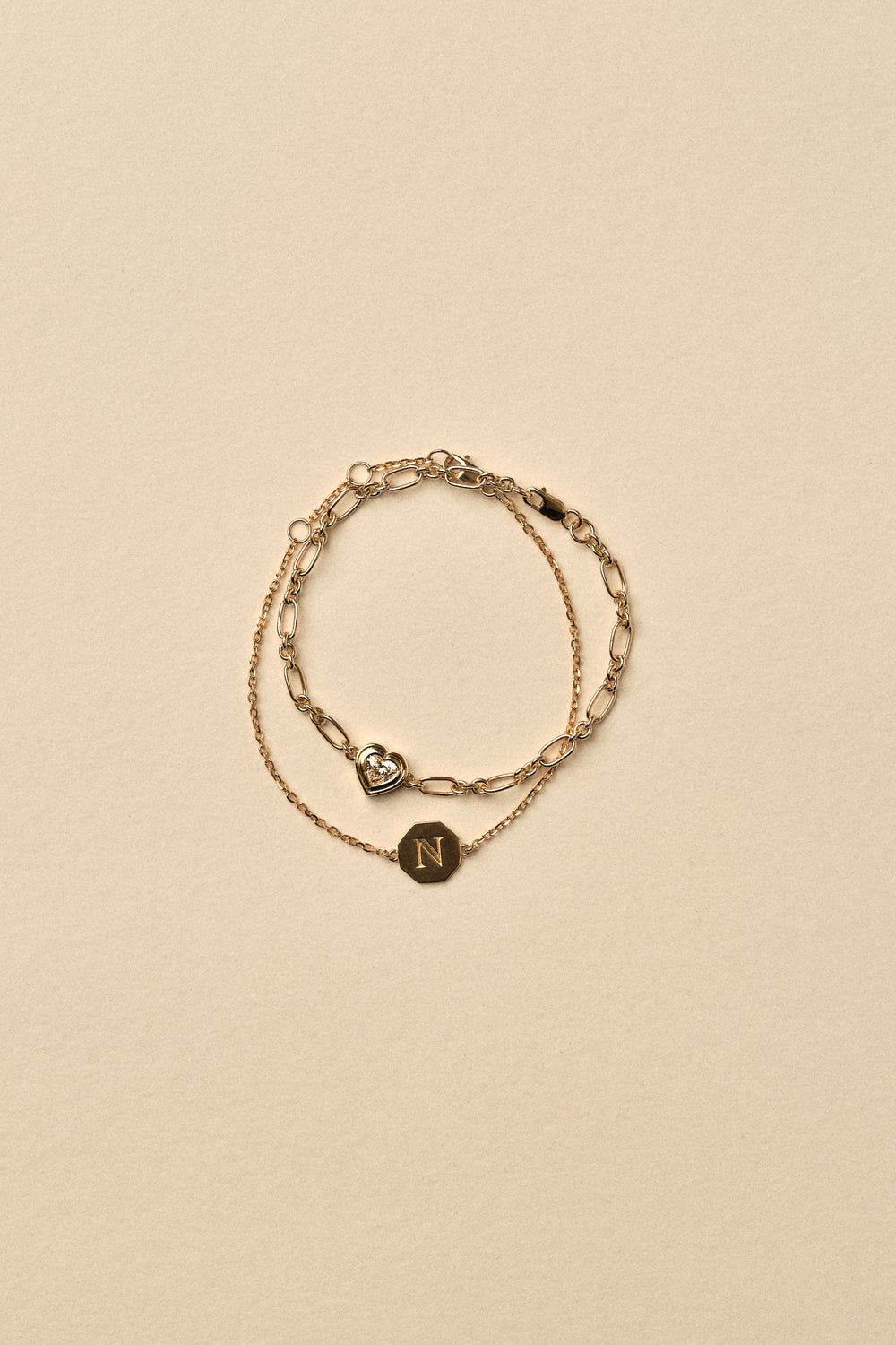 Roma Heart Diamond Bracelet | 18K Yellow Gold