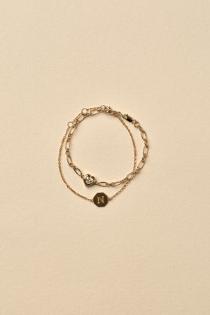 Roma Heart Diamond Bracelet | 18K White Gold | Natasha Schweitzer