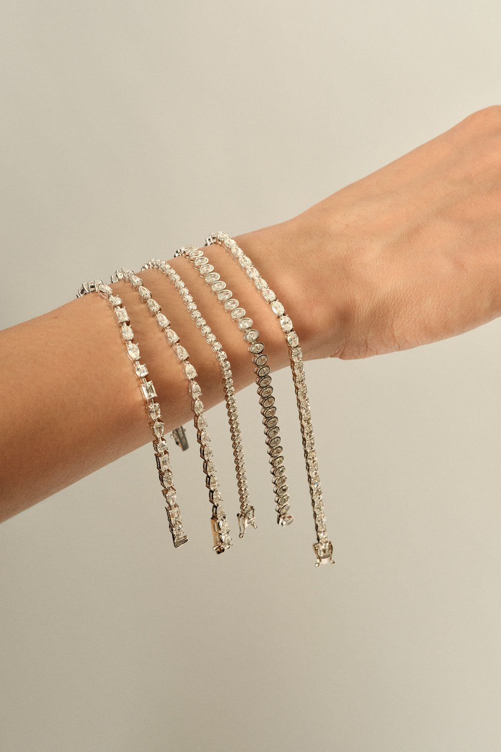 Large Pear Diamond Tennis Bracelet | 18K Yellow Gold| Natasha Schweitzer