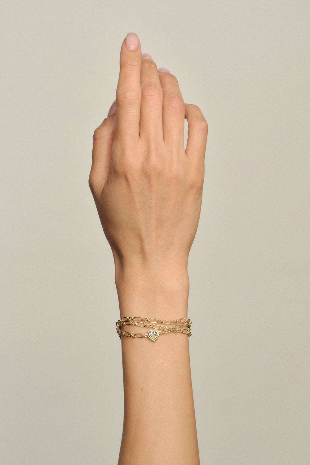 Roma Heart Diamond Bracelet | 18K Yellow Gold