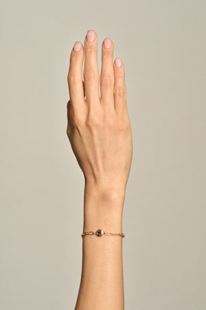 Roma Round Gemstone Bracelet | Yellow Gold, More Options Available | Natasha Schweitzer
