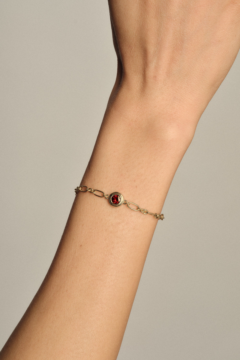 Roma Round Gemstone Bracelet | White Gold, More Options Available