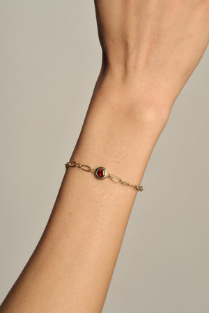 Roma Round Gemstone Bracelet | Yellow Gold, More Options Available | Natasha Schweitzer