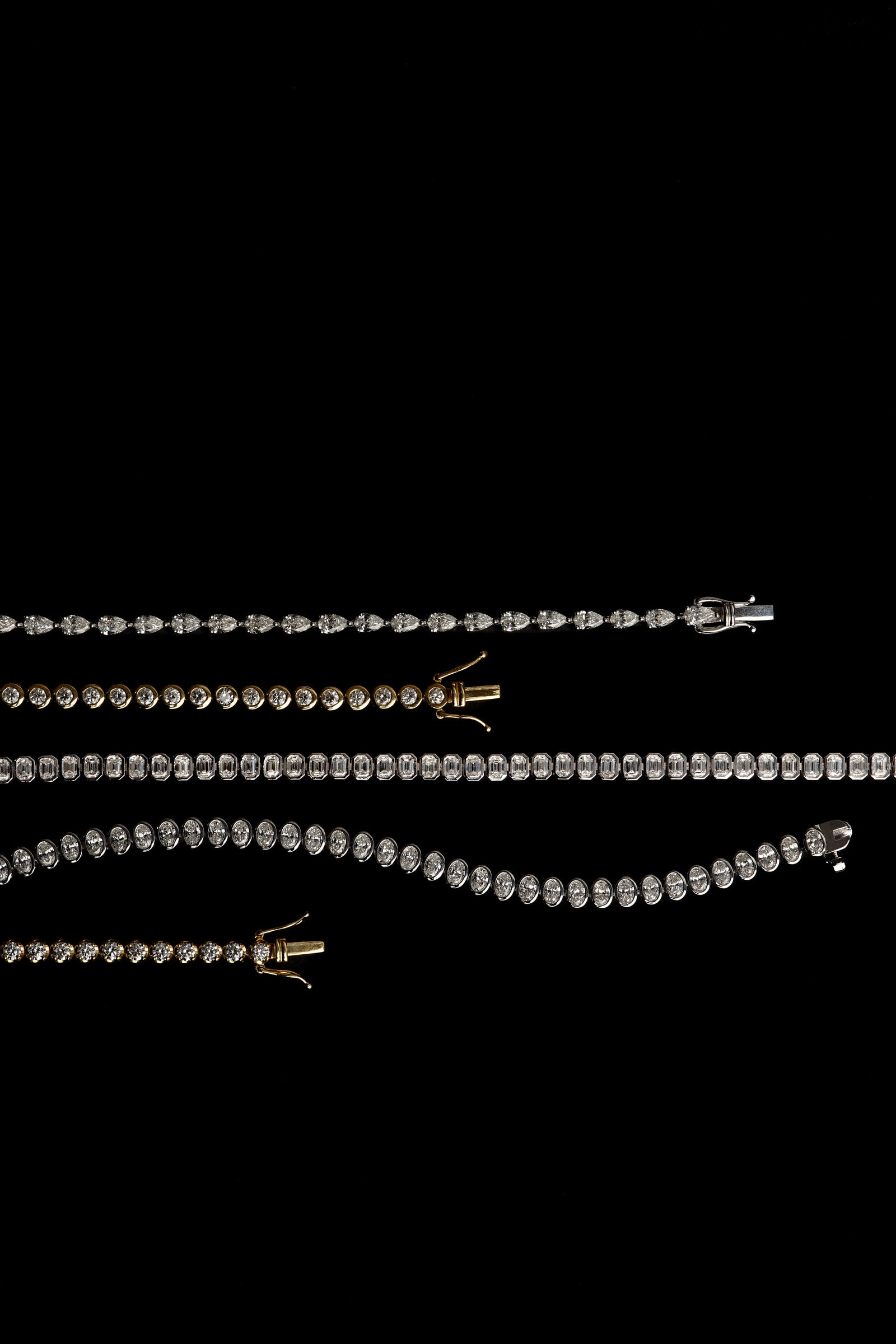 Oval Bezel Diamond Tennis Bracelet | 18K Yellow Gold| Natasha Schweitzer