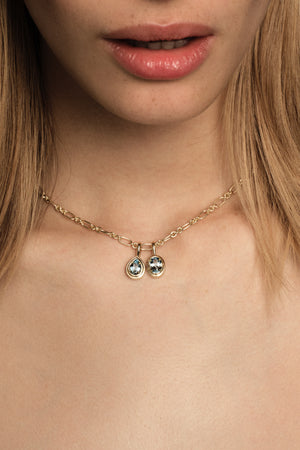 Roma Pear Gemstone Pendant | Yellow Gold | Natasha Schweitzer
