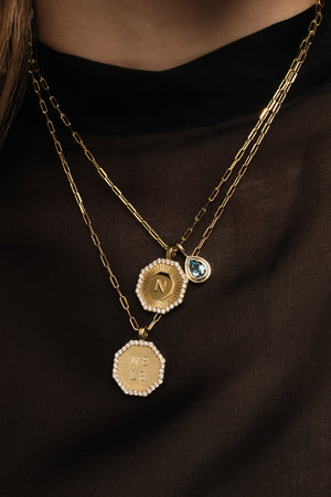 Roma Pear Gemstone Pendant | Yellow Gold | Natasha Schweitzer