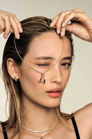 Roma Marquise Gemstone Pendant | Yellow Gold | Natasha Schweitzer