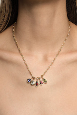 Roma Marquise Gemstone Pendant | White Gold | Natasha Schweitzer