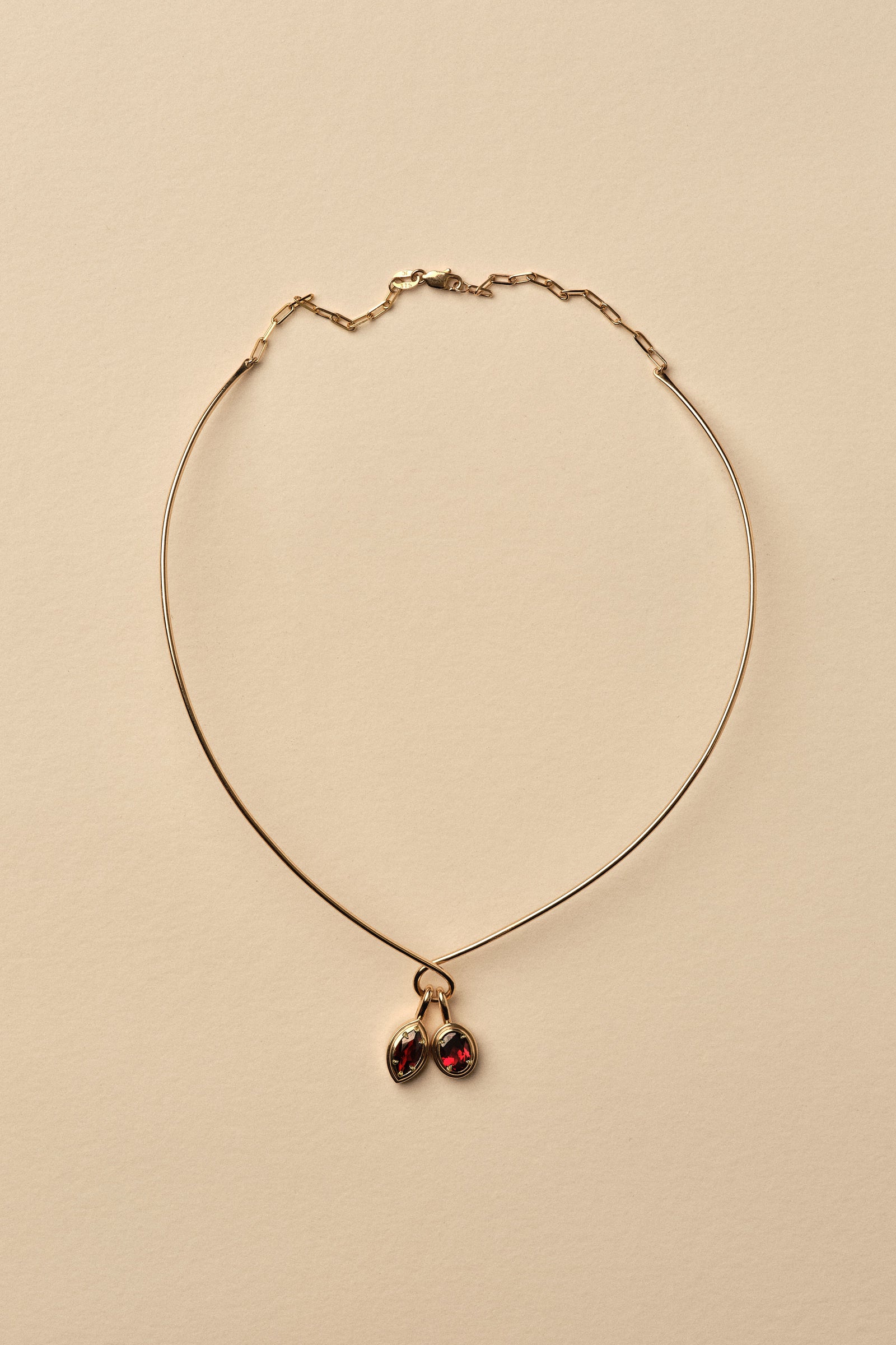 Roma Marquise Gemstone Pendant | White Gold| Natasha Schweitzer