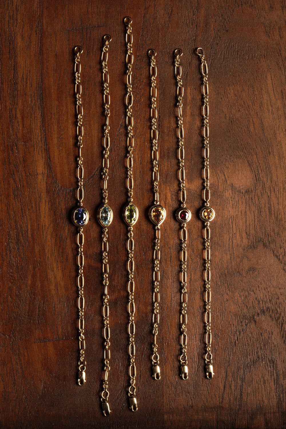 Roma Oval Gemstone Bracelet | Yellow Gold| Natasha Schweitzer