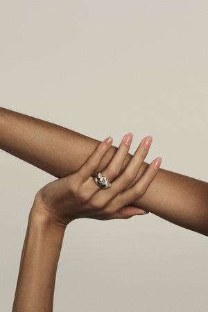 Antique Trilogy Round Diamond Ring | Traditional Band | Natasha Schweitzer