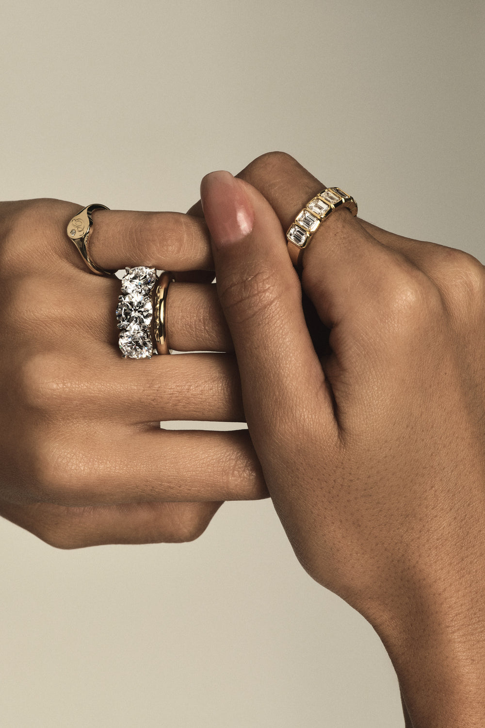 Round Trilogy Diamond Ring | Traditional Band| Natasha Schweitzer