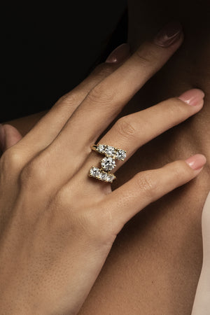 Diamond Wrap Ring with Round Diamond | Customisable | Natasha Schweitzer
