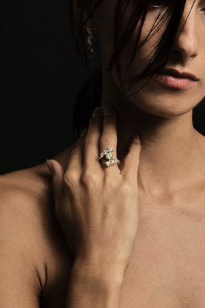 Diamond Wrap Ring with Round Diamond | Customisable | Natasha Schweitzer