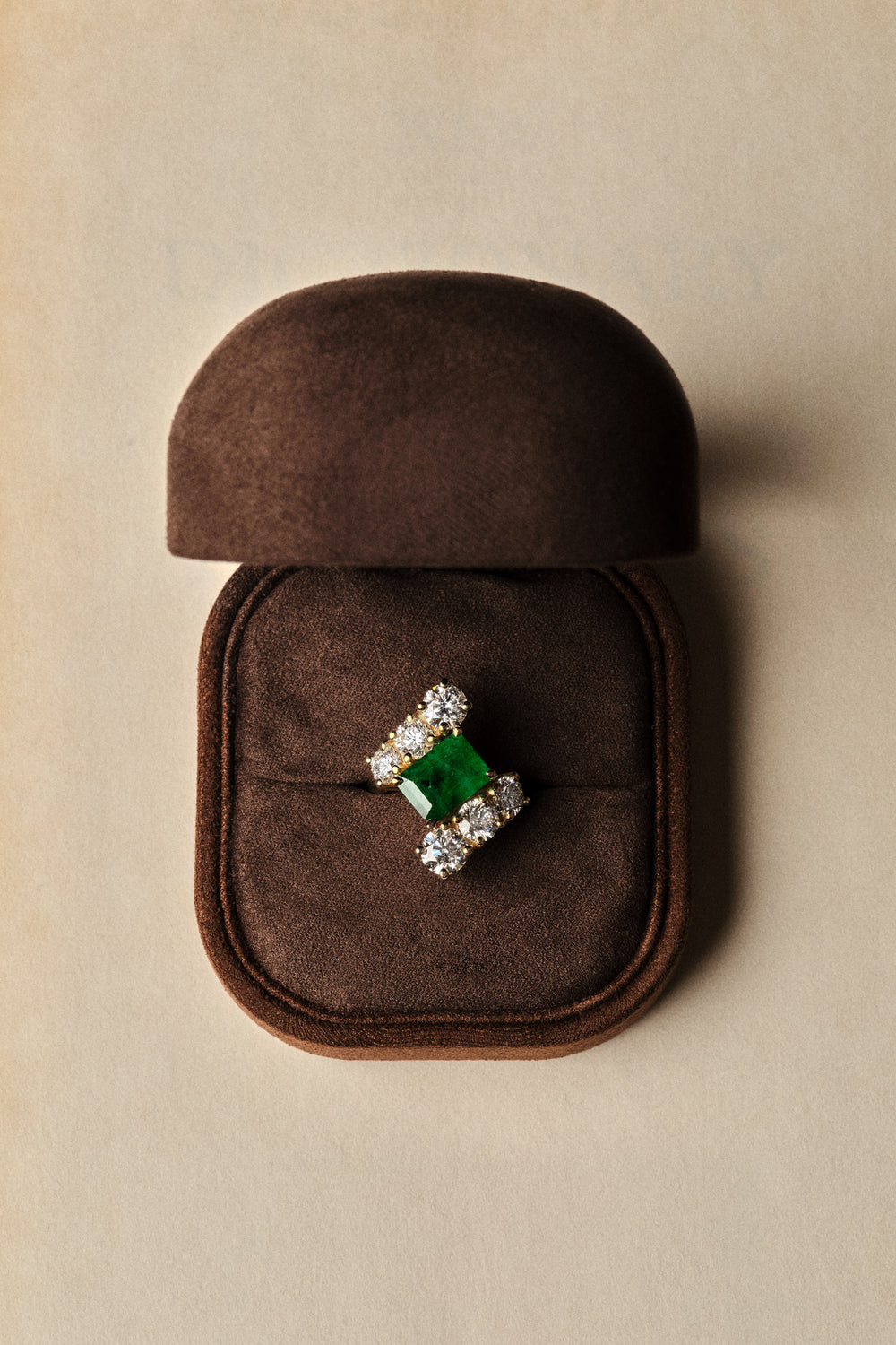 Diamond Wrap Ring with Emerald | Customisable| Natasha Schweitzer