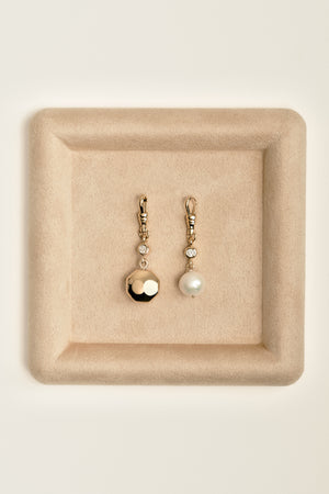 Pearl Diamond Duet Pendant | White Gold | Natasha Schweitzer