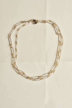 Two-Tone Medium Lennox Necklace | Gold | Natasha Schweitzer