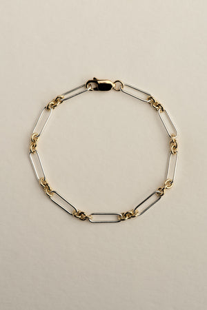 Two-Tone Medium Lennox Bracelet | Gold | Natasha Schweitzer
